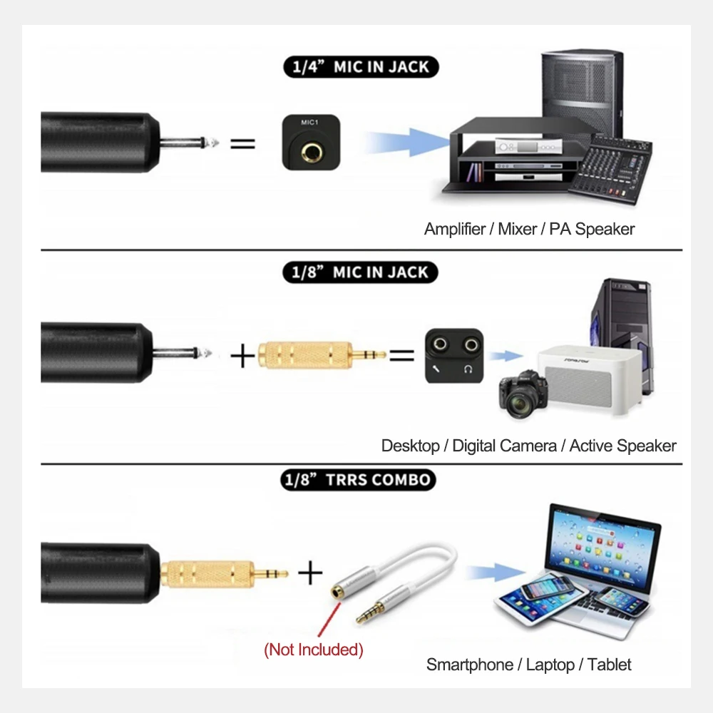 1 микрофон с 2 адаптерами металлический ручной передатчик беспроводной караоке UHF