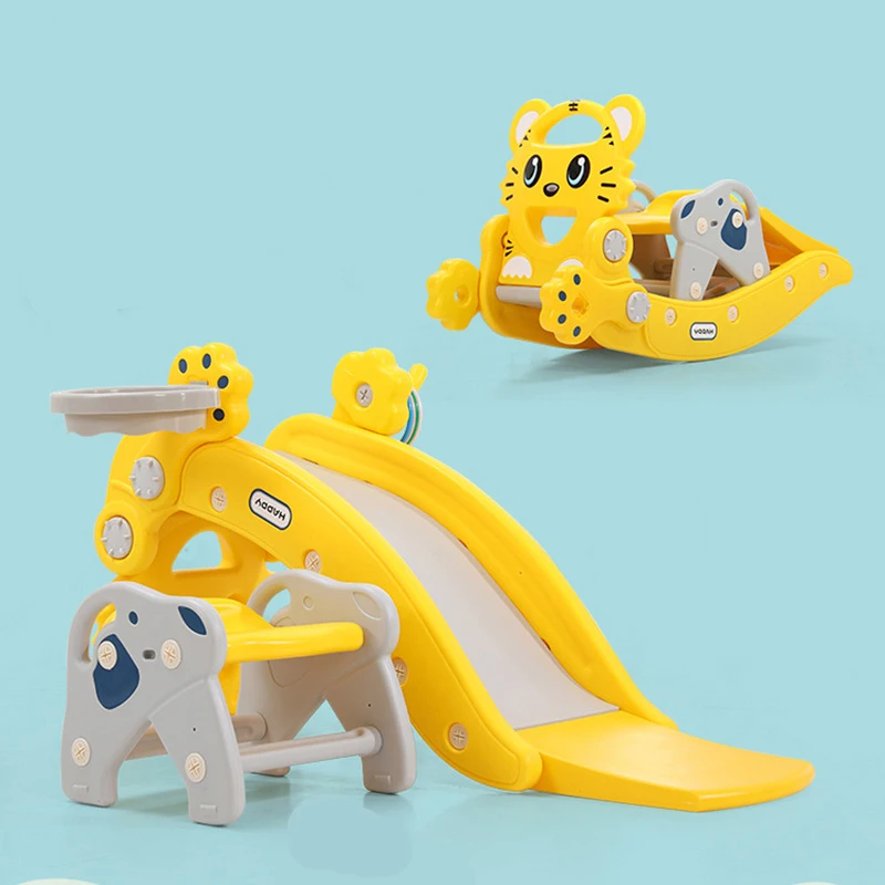 Multi-function Rocking Horse 3 in 1 Indoor playground Children Slide  Animal Ride On Toys For Kids Birthday Gift