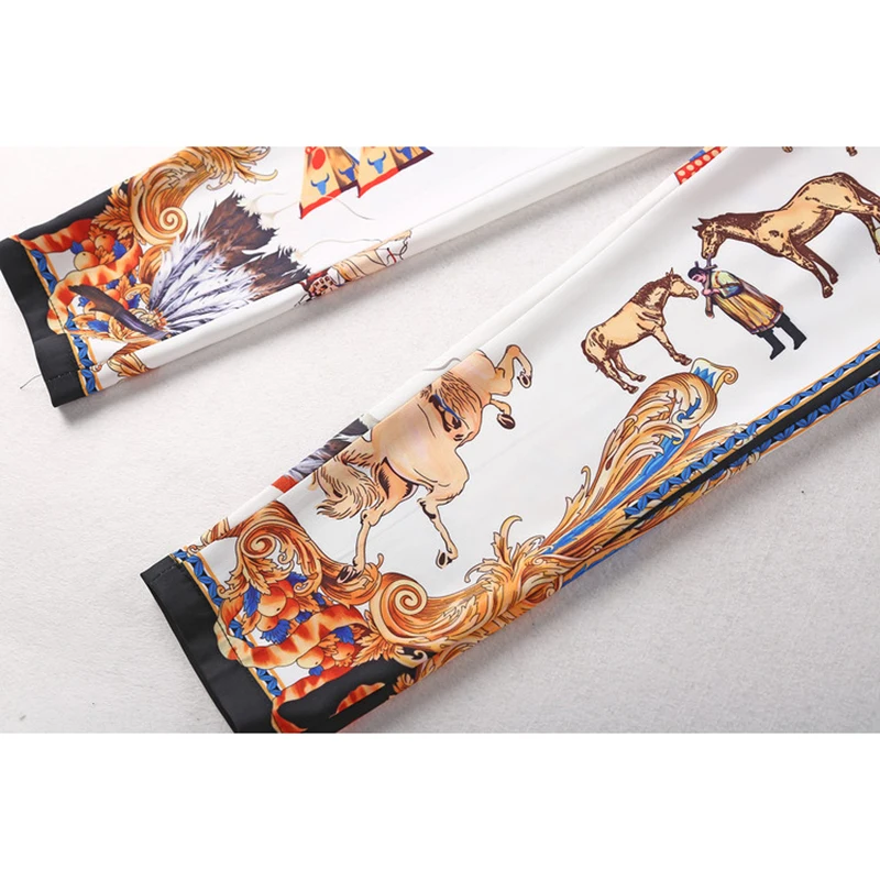 

HIGH STREET New Fashion 2021 Stylish Deesigner Runway Suit Set Women's Retro Print Single Button Floral Blazer Pants Suit