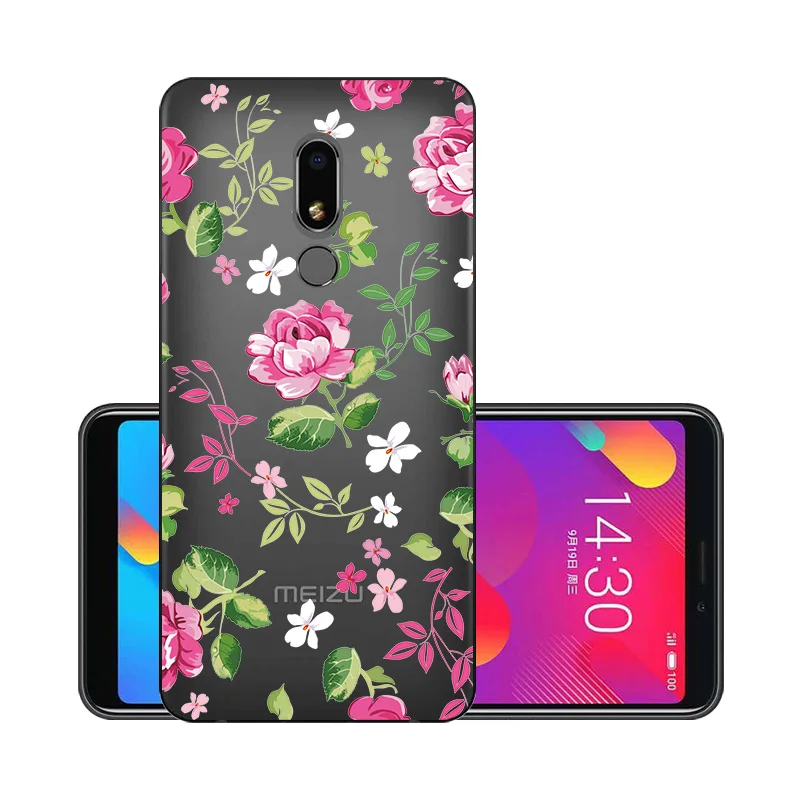 Мягкий TPU чехол для Meizu M8 s прозрачный силиконовый штамп Lite M8Lite V8 Pro Coque Чехлы