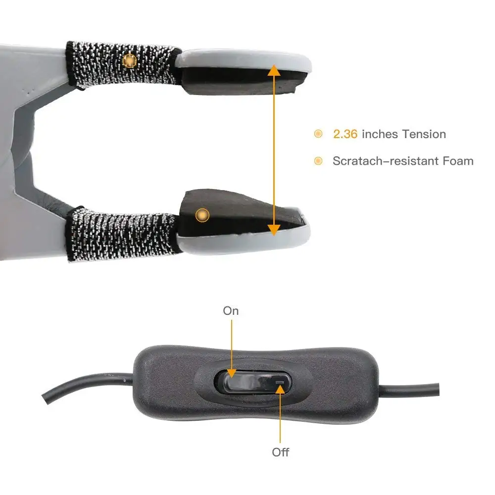 Pinkiou Настольная лампа Клип на светильник для ухода за ногтями Маникюрный защита