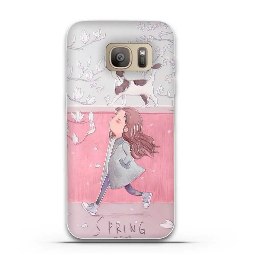 Чехол для Samsung Galaxy S5 S6 S7 мягкий силиконовый чехол из ТПУ с мультяшным рисунком Edge