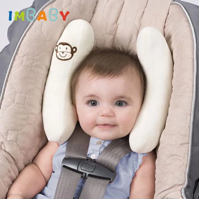 IMBABY Car Seat Neck Protection Children  Solid Color Head Pillows Trolley Protect Baby Cervical Solid Soft Pillows Room Decor