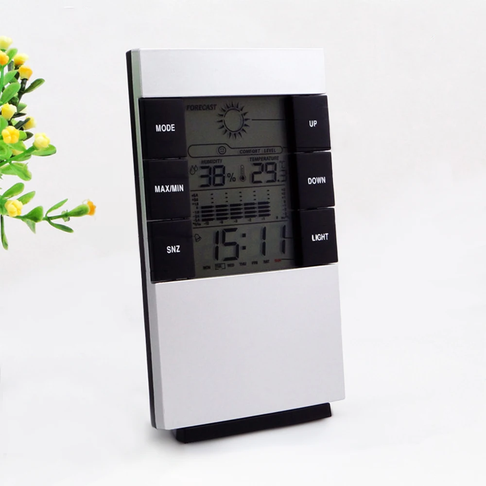 Цифровой Будильник часы с гигрометром электронный термометр время большой