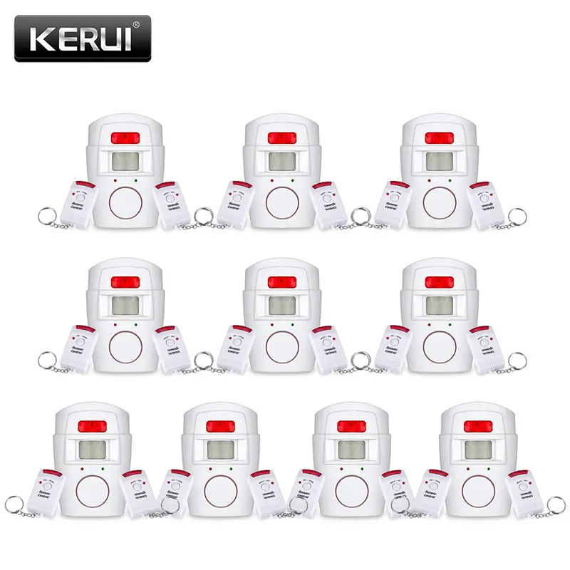 KERUI домашняя охранная сигнализация PIR оповещение инфракрасный Противоугонный детектор движения монитор Беспроводная сигнализация с пультом дистанционного управления - Цвет: 10ps Alarm