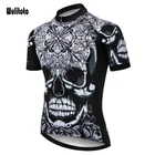 Футболка мужская с коротким рукавом и черепом, дышащая быстросохнущая майка для горного велосипеда, топ для активного отдыха, лето