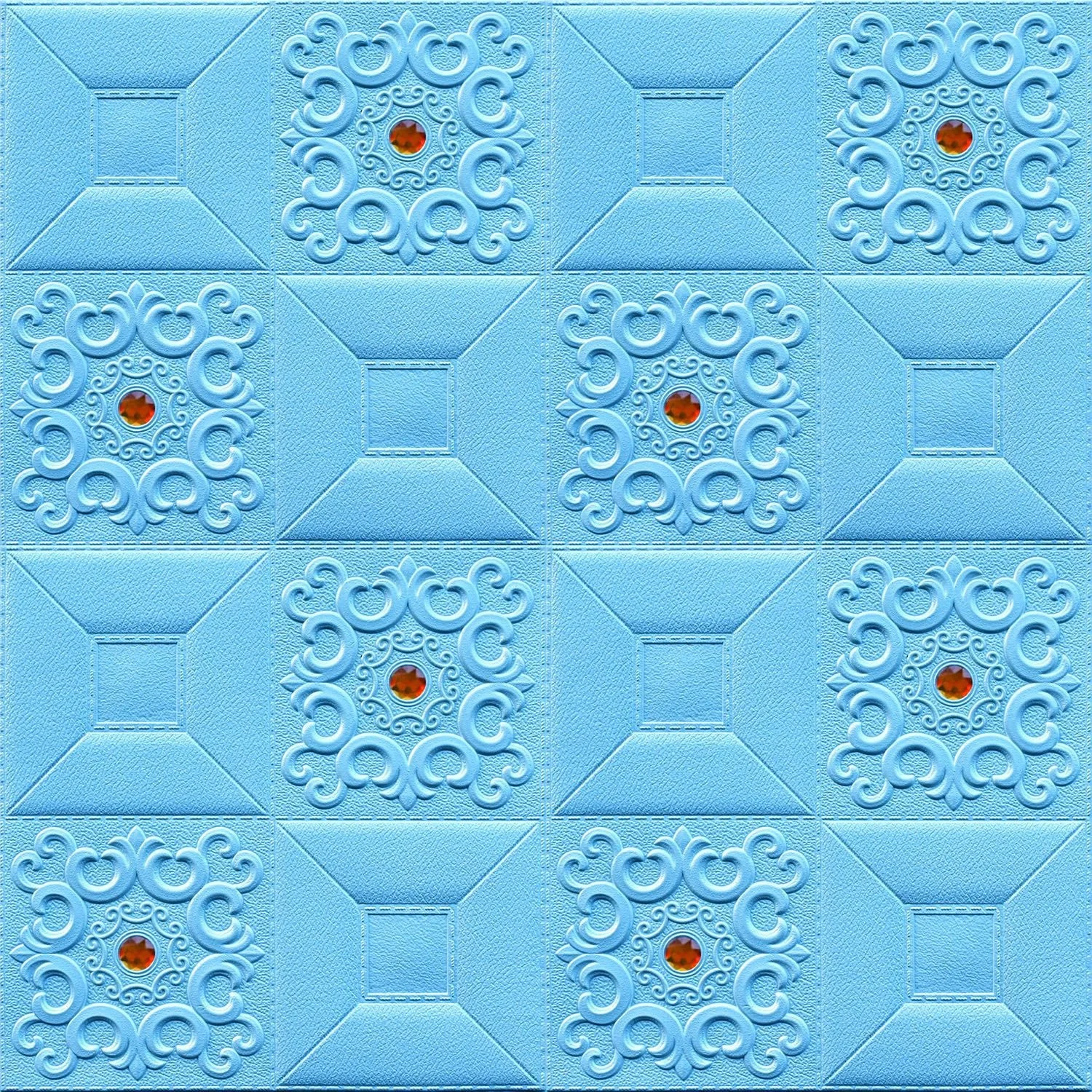 

3D Stereo Foam Insulation Self Adhered Wallpaper Bedroom Warm Background Wall sticker Ceiling Patch Decoration Room decor