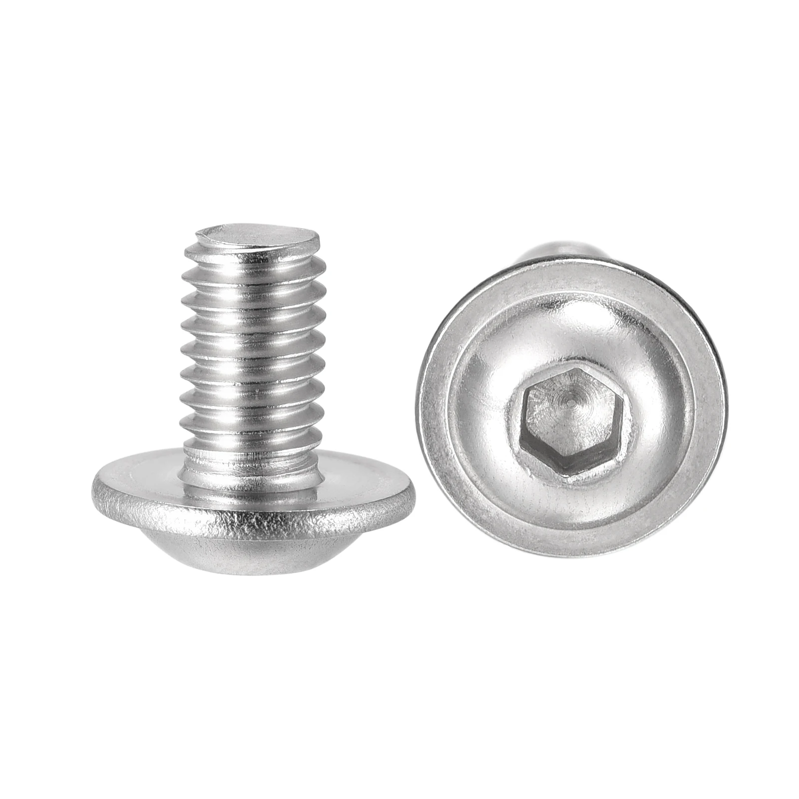

Uxcell M6x10mm 304 Винты с фланцевой головкой из нержавеющей стали 50 шт