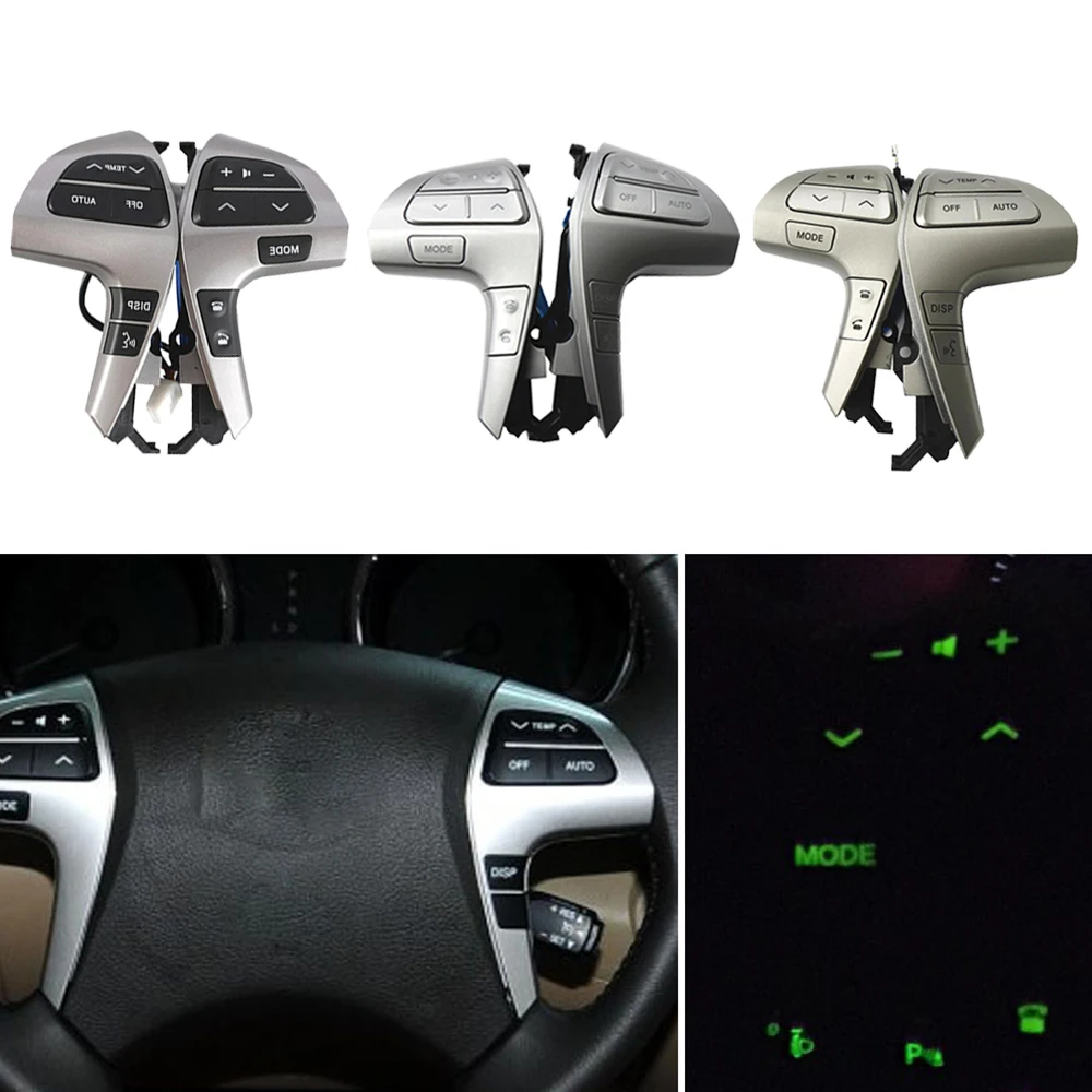 Кнопка управления звуком на рулевое колесо черного цвета 84250 0K020 для Toyota HIGHLANDER 0E120