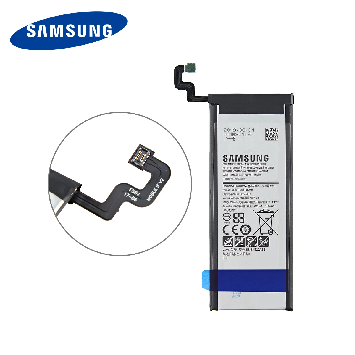 SAMSUNG Orginal EB-BN920ABE 3000mAh Battery for Samsung Galaxy Note 5 SM-N920 N920F N920T N920A N920I N920G N9200 N920G/DS N9208