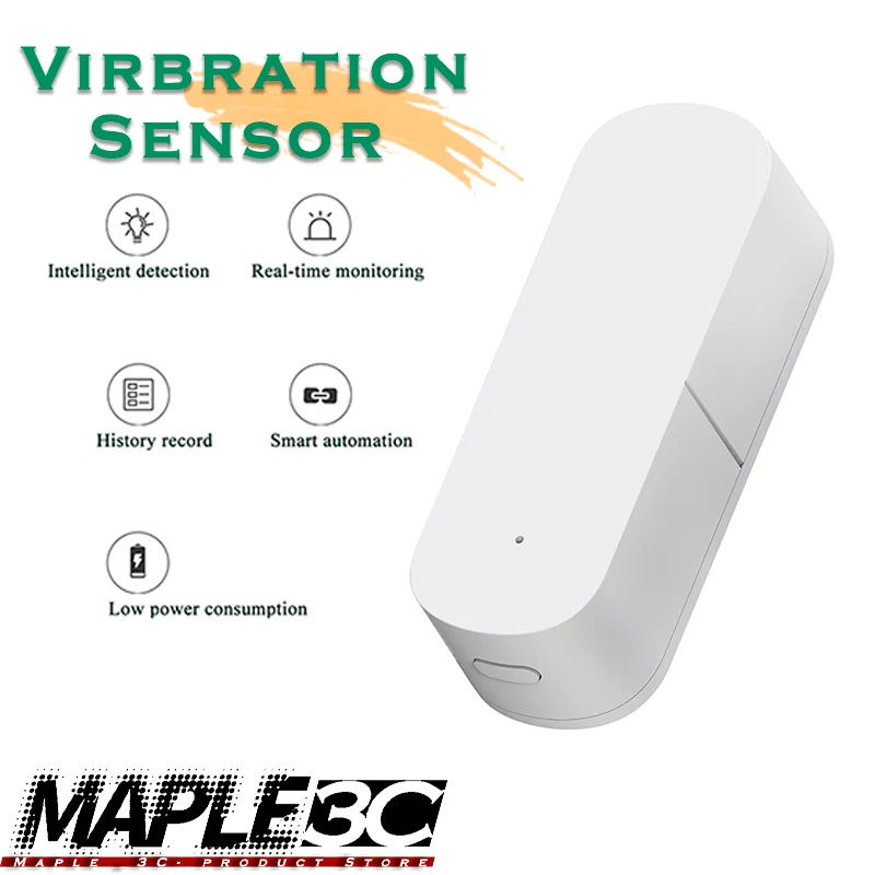 

Smart Vibration Sensor Zigbee Motion Shock Sensor Detection Alarm Monitor Built In Gyro Home Security System Works With Zigbee