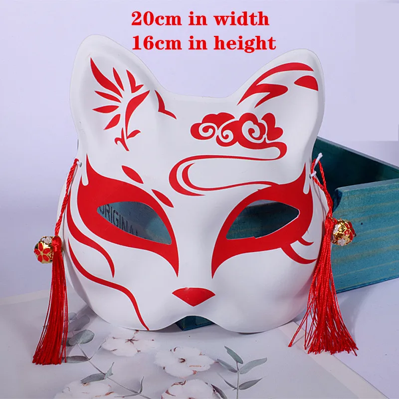 Маска с изображением лисы маска двойным размером Наруто светлячок нарисованная