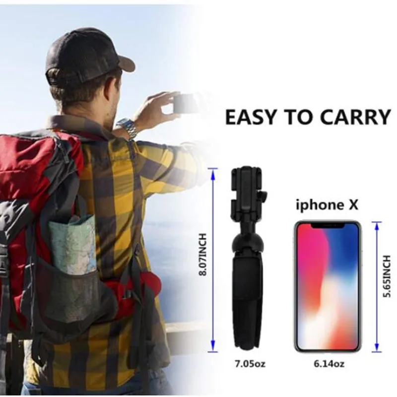 Беспроводная мини селфи палка 3 в 1 с Bluetooth штатив монопод для iPhone Xs MAx X Andriod IOS Gopro Hero