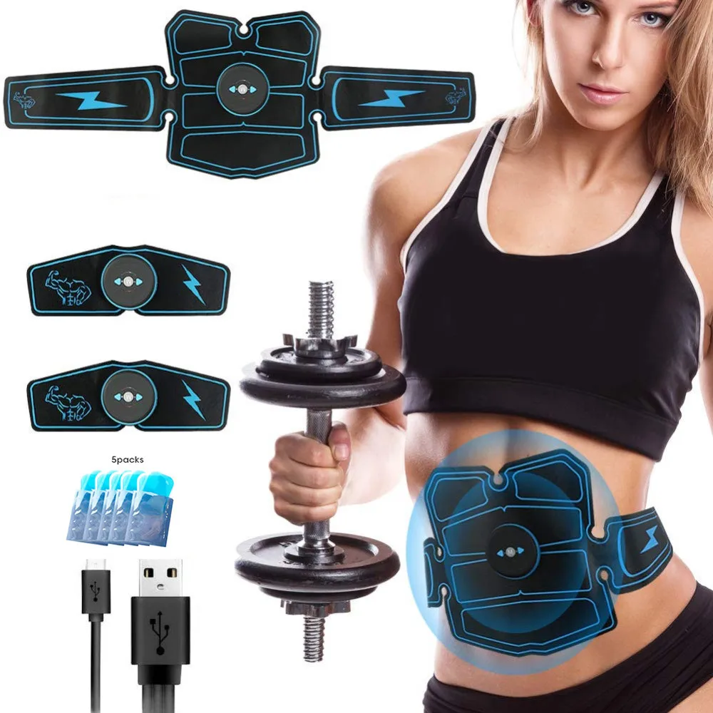 ABS Trainer Wireless Abdominal Muscle Stimulator EMS Smart Fitness Training Electric Massager Body Slimming Belt USB Recharge images - 6