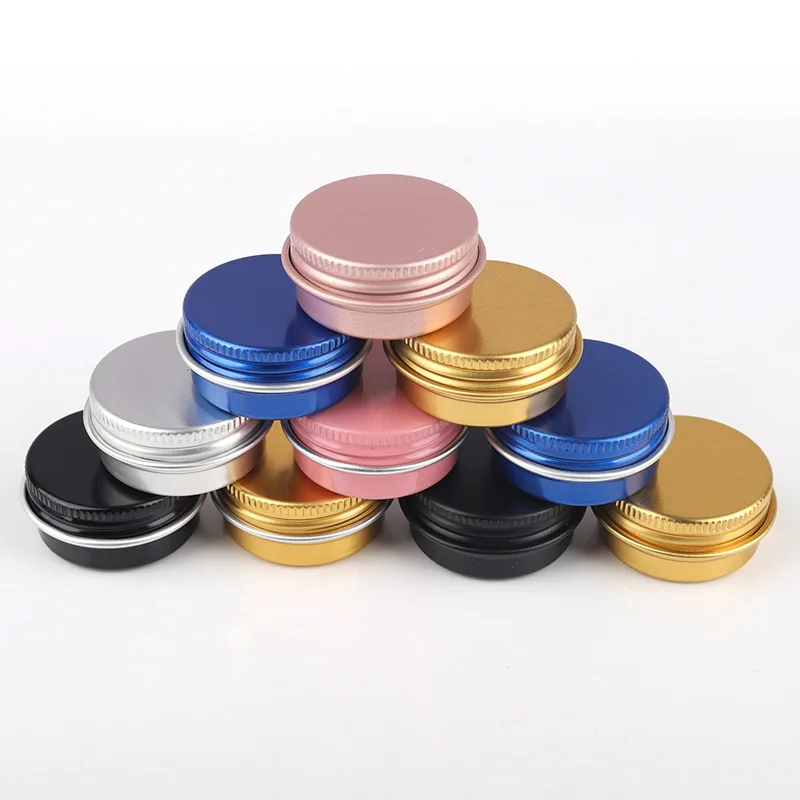 

10pcs 10g Metal Candle Jar Refillable Bottles Lip Balm Cosmetic Container Mini Aluminum Tin Jars With Lid Eye Cream Jars Pot
