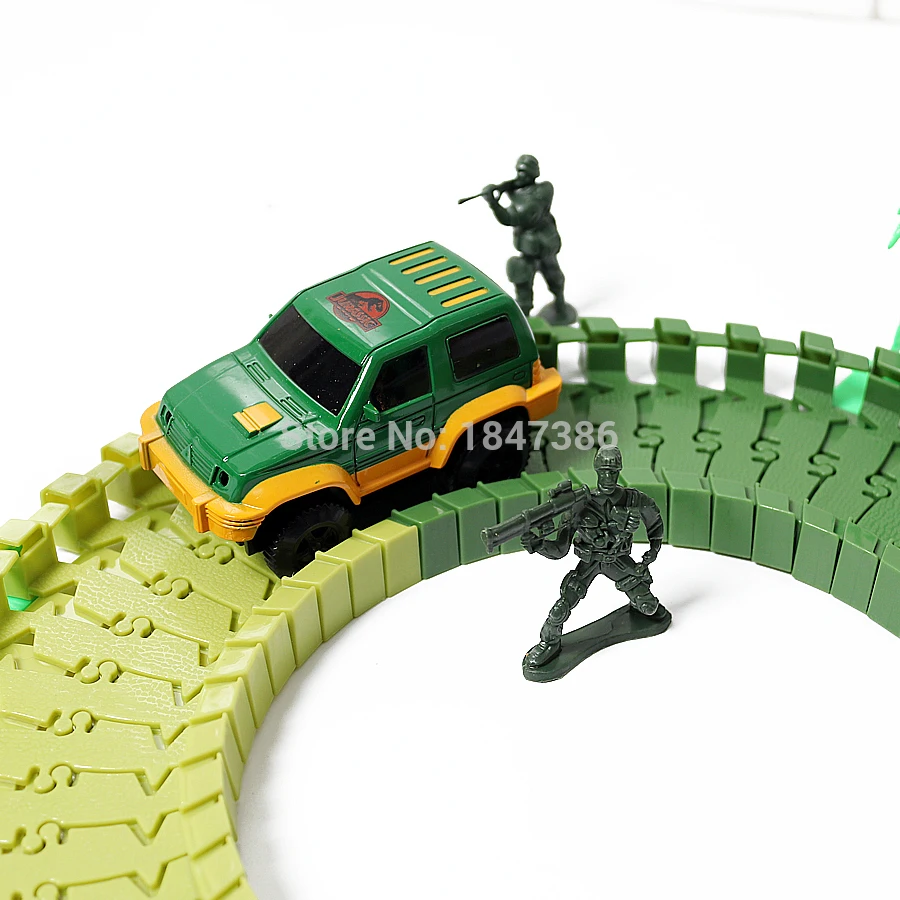 Набор волшебных гоночных треков сделай сам набор гибких экшн-фигурки динозавров