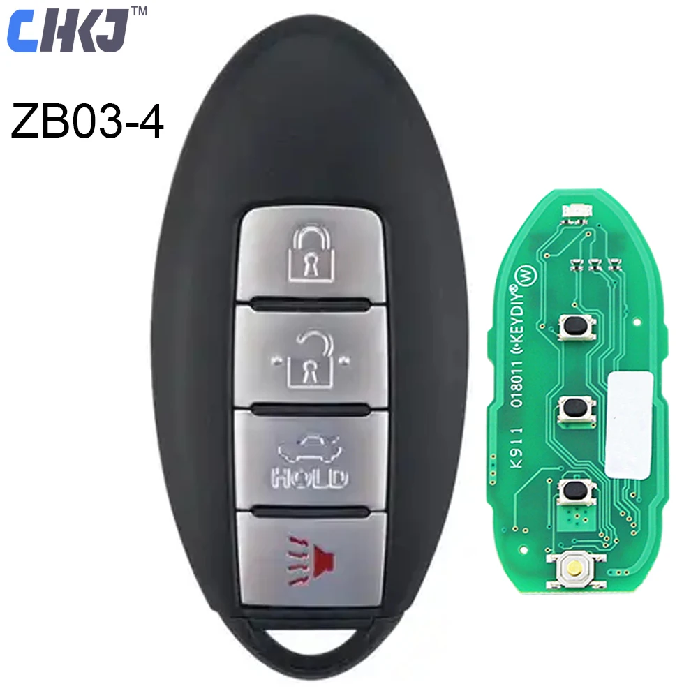 

5PCS KEYDIY 4 Button for KD900 KD-X2 Fit for More than 2000 Models Universal KD Smart Key ZB03-4 Car Key Remote Replacement