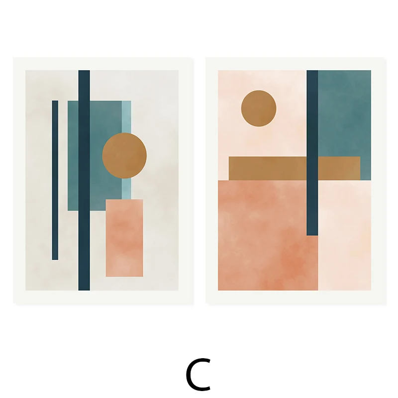 Абстрактная Современная холщовая Живопись стены Художественные плакаты и