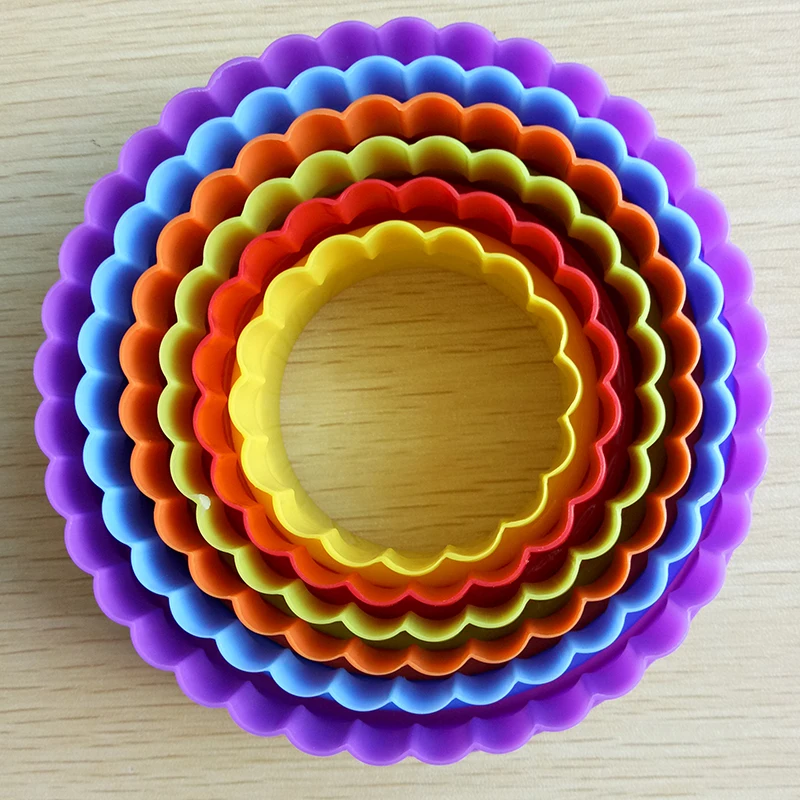 Симпатичная пластиковая круглая форма для кексов печенья торта бисквит Фондант