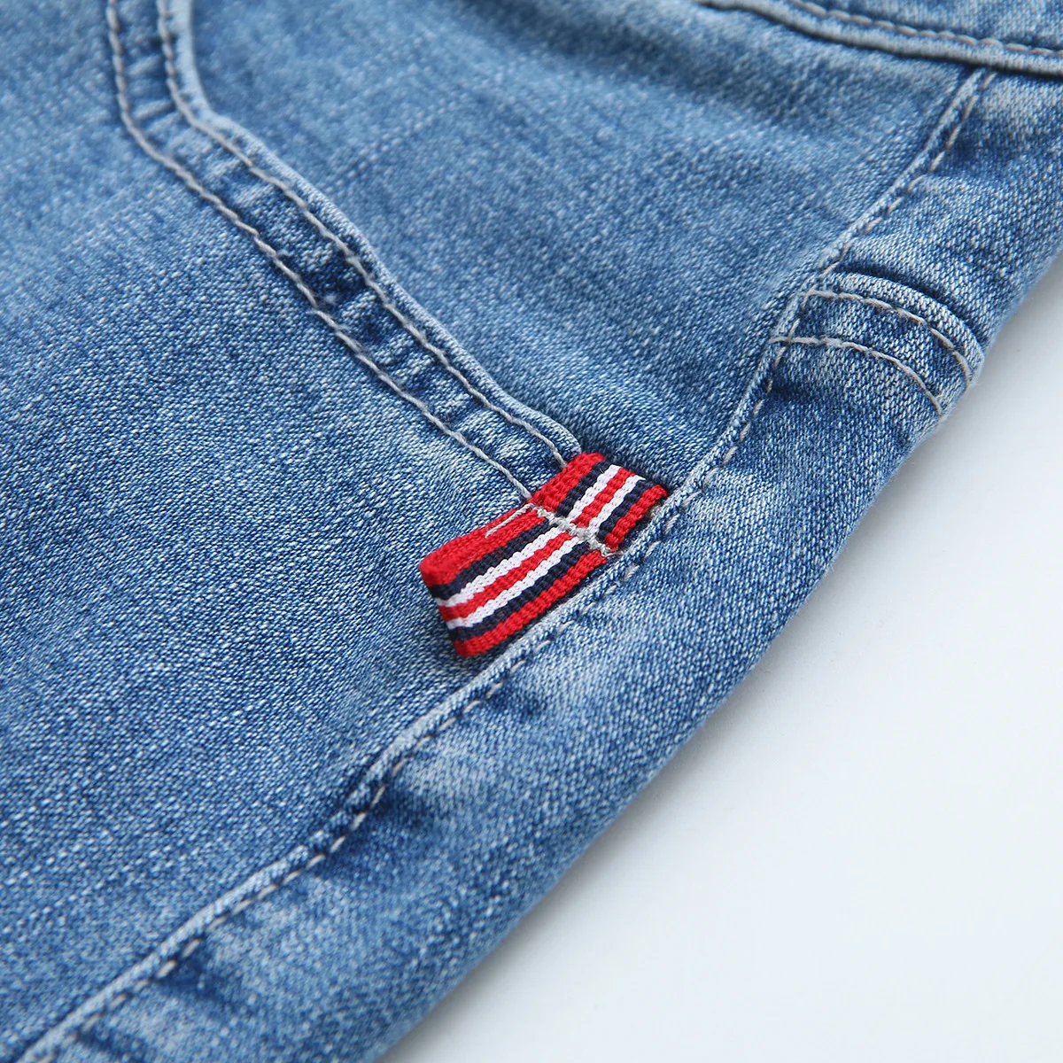 Женская летняя длинная юбка синяя джинсовая с разрезом модная облегающая