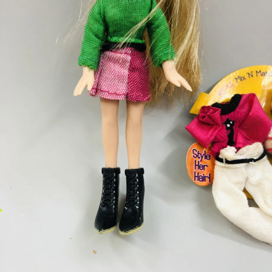 12 см оригинальная модная фигурка, оригинальная милая маленькая кукла BratzDoll с красными волосами и красивой одеждой, лучший подарок для ребенка