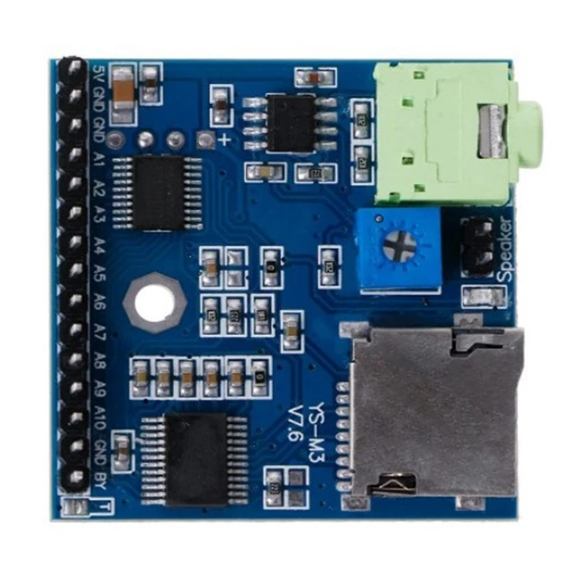 

Voice Playback Module Board, MP3 Voice Module SD/TF Voice Broadcast Trigger Player + Speaker