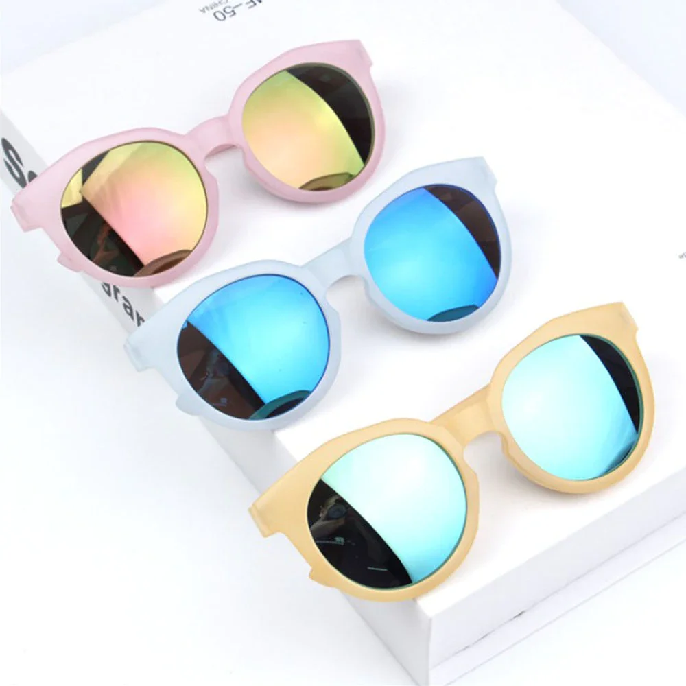 

Sunglasses Colorful Reflective Mirror Sunglasses Children Boy Girl Baby Uv400 Protection Eyewear Shades Street Car Accessories