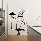 Виниловые наклейки на стену с изображением шеф-повара, для кухни, домашнего декора, декоративные наклейки для ресторана