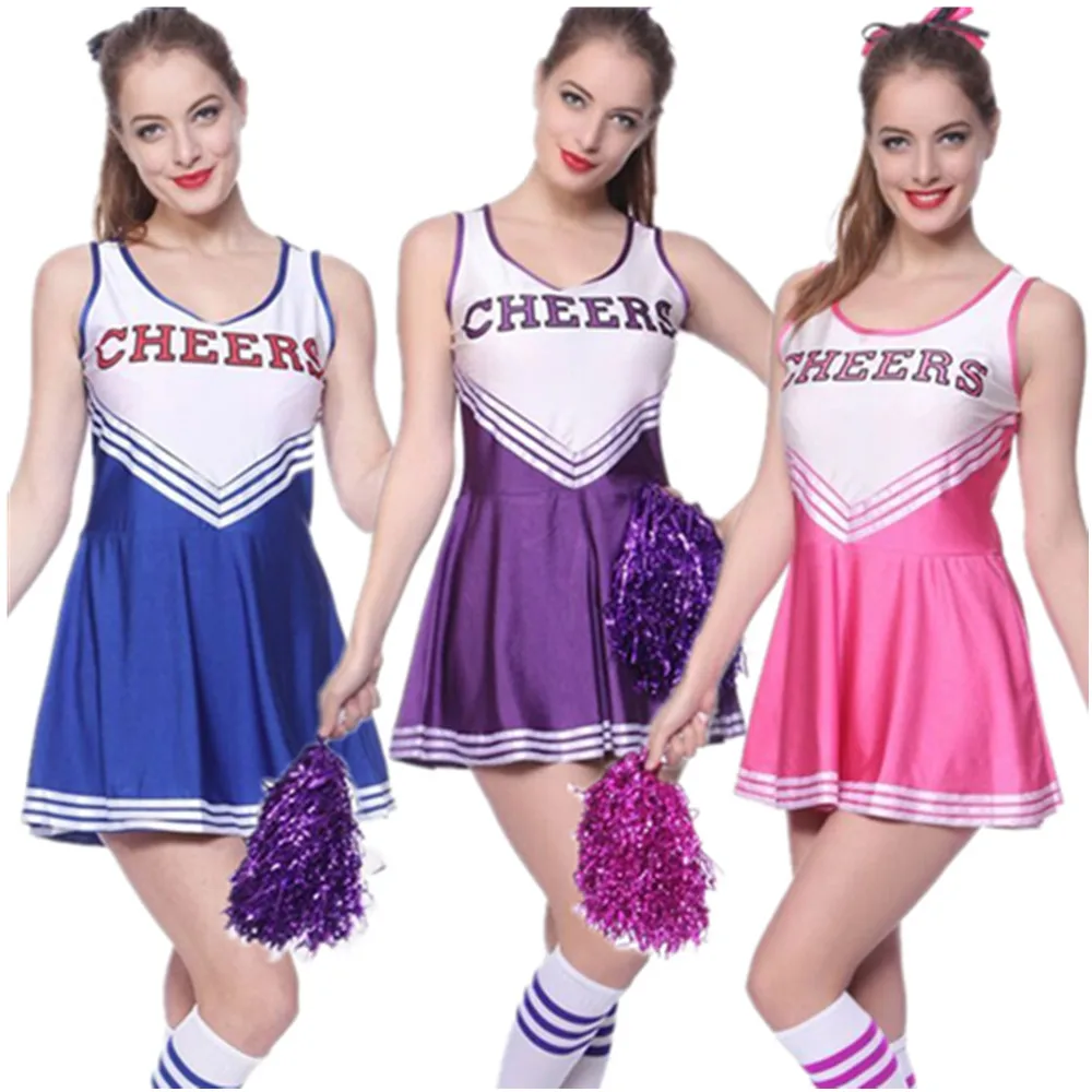 Прямая продажа соблазнительная школьная команда Cheerleader Girl костюмы наряд