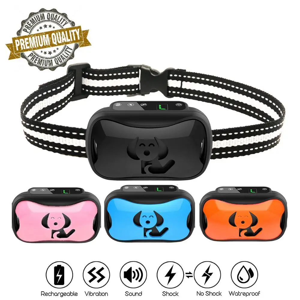 

Auto anti bark dog training collar Beep/shock/vibration No Bark Collar Rechargeable without Remote