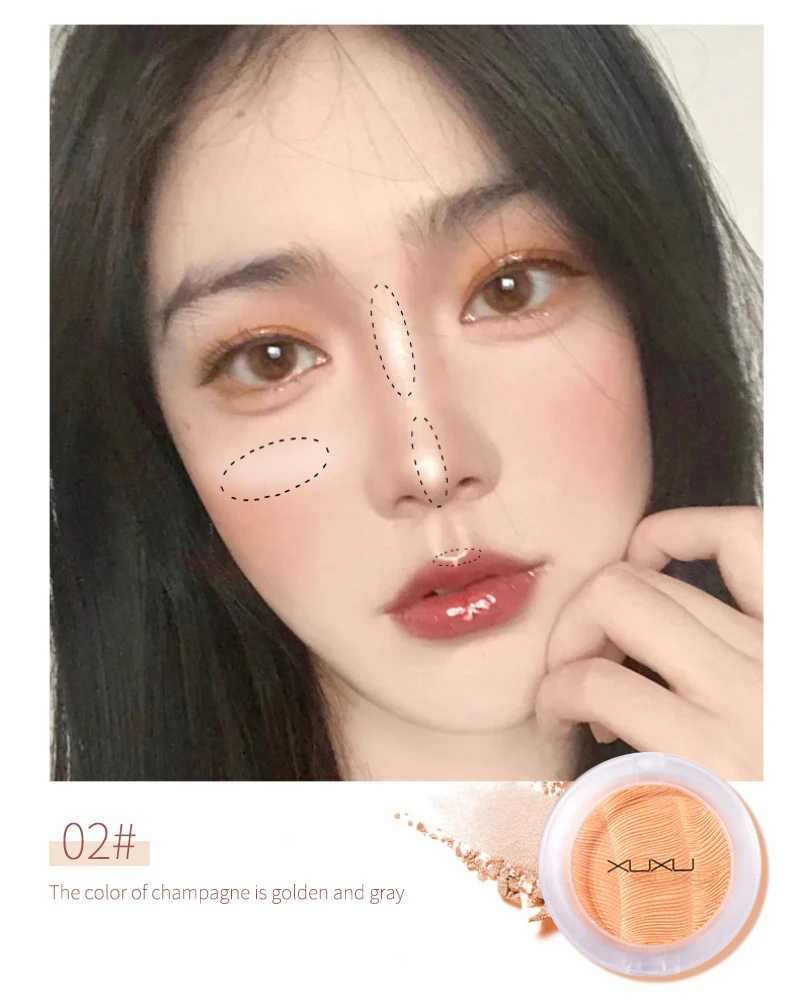 2 цвета хайлайтер пудра блеск палитра макияж для контурного макияжа осветлитель