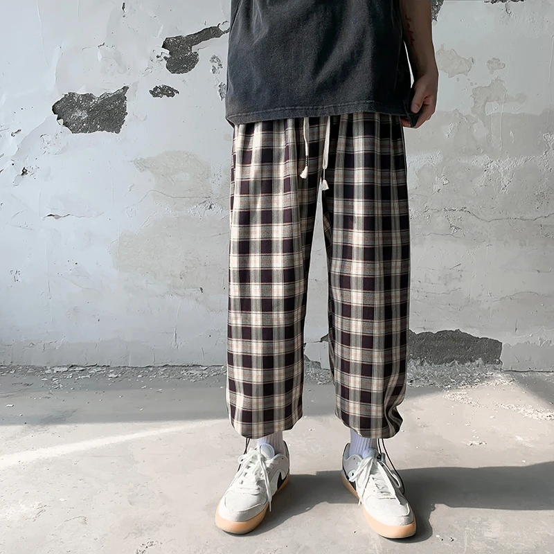 Разборные 2020 клетчатые брюки женские уличные свободные Дамские Брюки