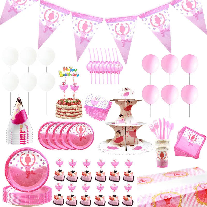 Поставки и декор милые балетные костюмы для девочек тема вечерние посуда тарелки