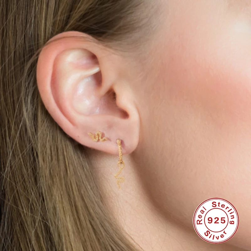 ROXI со змеиным принтом в винтажном стиле с кристаллами циркона серьги шпилькой