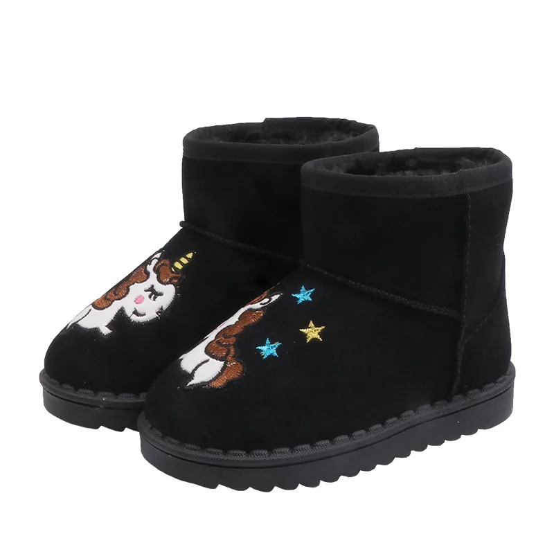 

Winter Kids Boots Unicorn 2020 Children Snow Boots Fur Boys/girls Child Shoes Baby Plush Warm Shoes Anti-slip Comfortable Boots