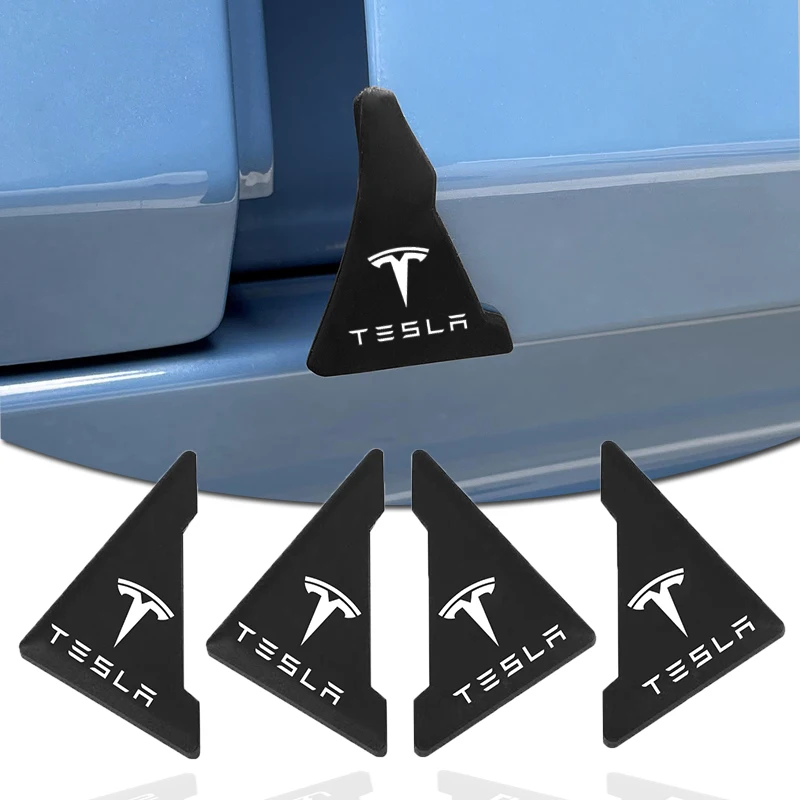 

2pcs Car Silicone Door Corner Cover Anti-collision Sticker for Tesla Model 3 Accessories S Y X Coil Plug Bonina Car Accessories