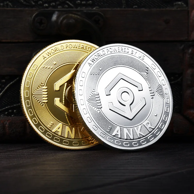 

50pc ANKR Crypto Coin 1PCS Cryptocurrency Collectible Gift Bticoin Art Collection Physical Gold Plated Souvenir Coin Gift