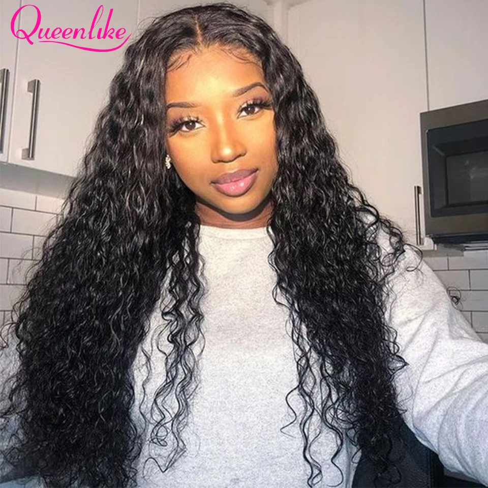 13X6 Water Wave Lace Front Human Hair Wigs for Women 5X5 13x6 HD Transparent Lace Frontal Wig Brazilian Remy Human Hair Wig