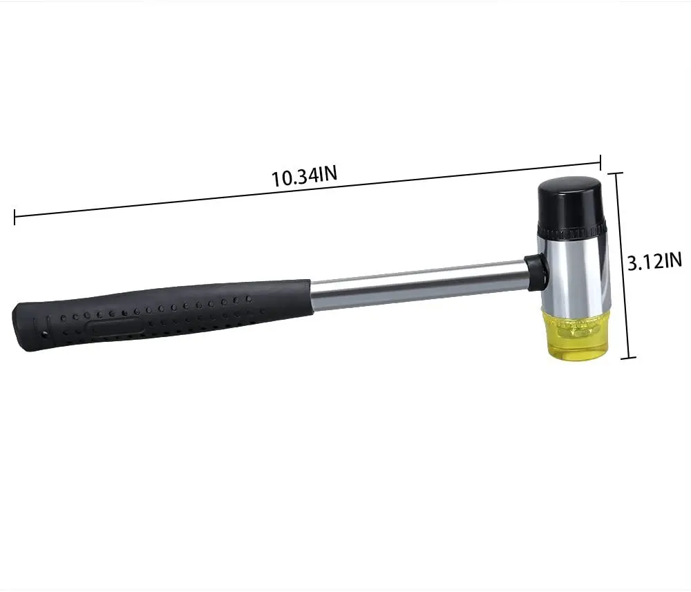 

Soft Mallet, Double-Faced Rubber Soft Head Hammer for Jewelry Rubber hammer / Fiberglass Hammer Power Reduced Multi-purpose