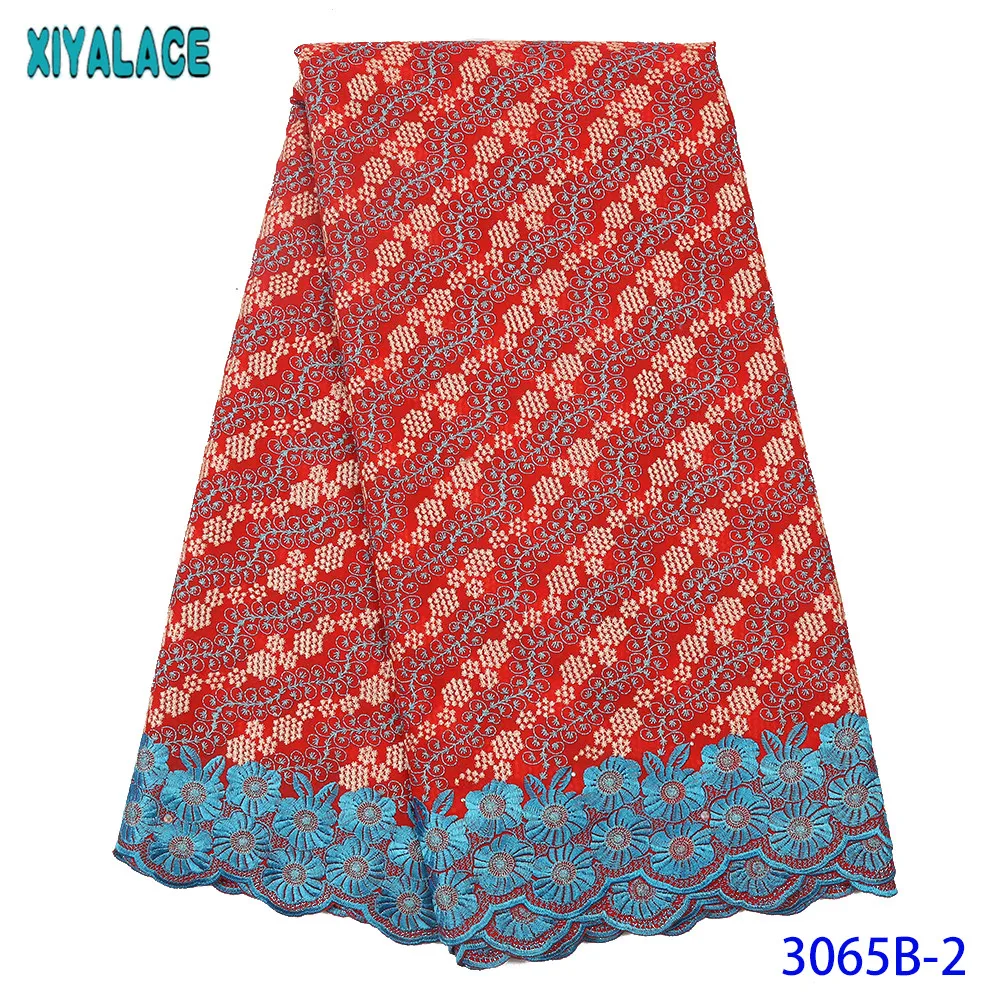 

African Lace Fabric 2019 High Quality Lace Nigerian Red Lace Fabrics Swiss Voile Lace in Switzerland For Bridal KS3065B