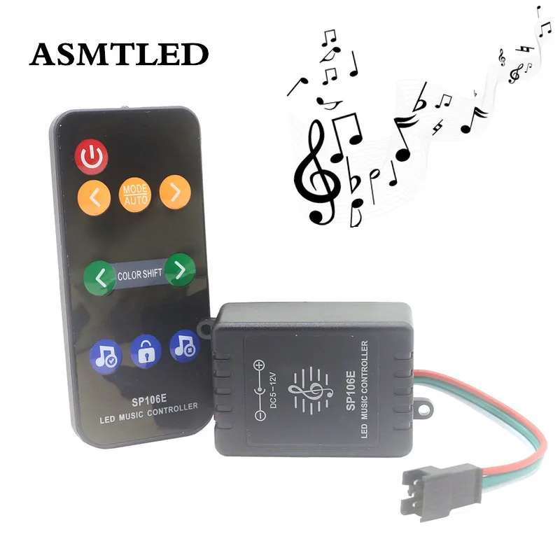 SP105E SP106E SP107E SP108E SP501E SP110E светодиодный WiFi Bluetooth музыкальный пульт управления, iOS Android App беспроводной пульт дистанционного управления DC5V~ 24V