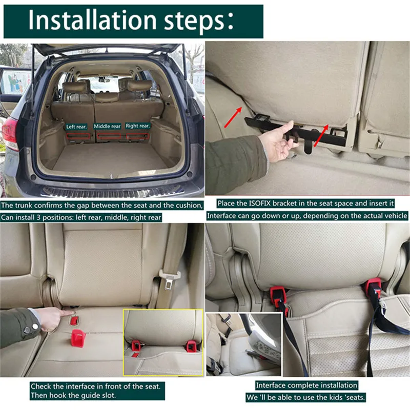 Универсальное крепление защелка ISOFIX для автомобильного ремня безопасности SUV