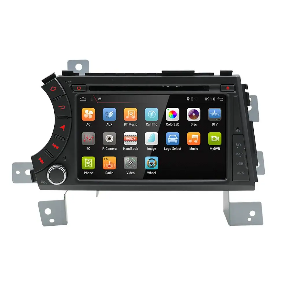 2 din автомобильный dvd gps плеер для ssangyong Kyron Actyon Автомагнитола Android 9,0 Восьмиядерный Wifi BT Радио 2 Гб ram 1024*600 экран RDS