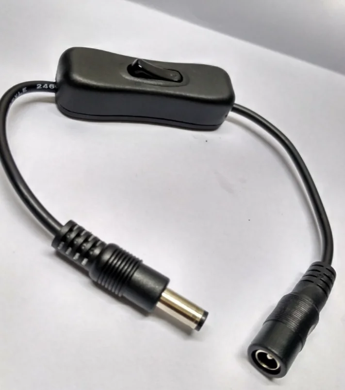 200 шт. светильник выключатель AC/DC 12V Женский Мужской Мощность кабель 5 5x2 1 мм DC