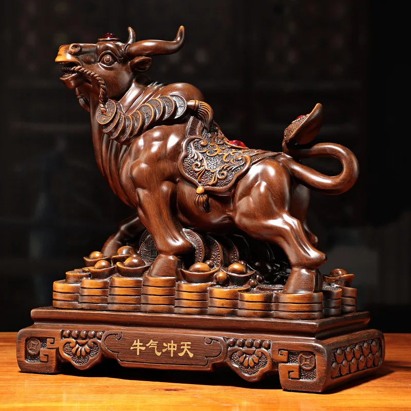 Украшение для дома матовый телец украшение на удачу креативное дерево бык воин