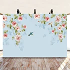 Синие фоны Yeele для фотосъемки на день рождения, цветы, птицы, сцены, фотография, персонализированные фоны для фотостудии