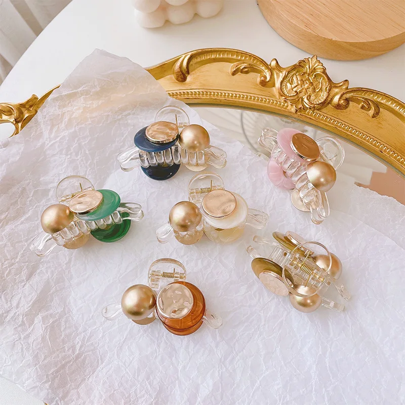 

Acrylic Cute Small Hair Claw Clip for Women Girl Korean Handmade Fashion Head Accessories Mujer Wholesale
