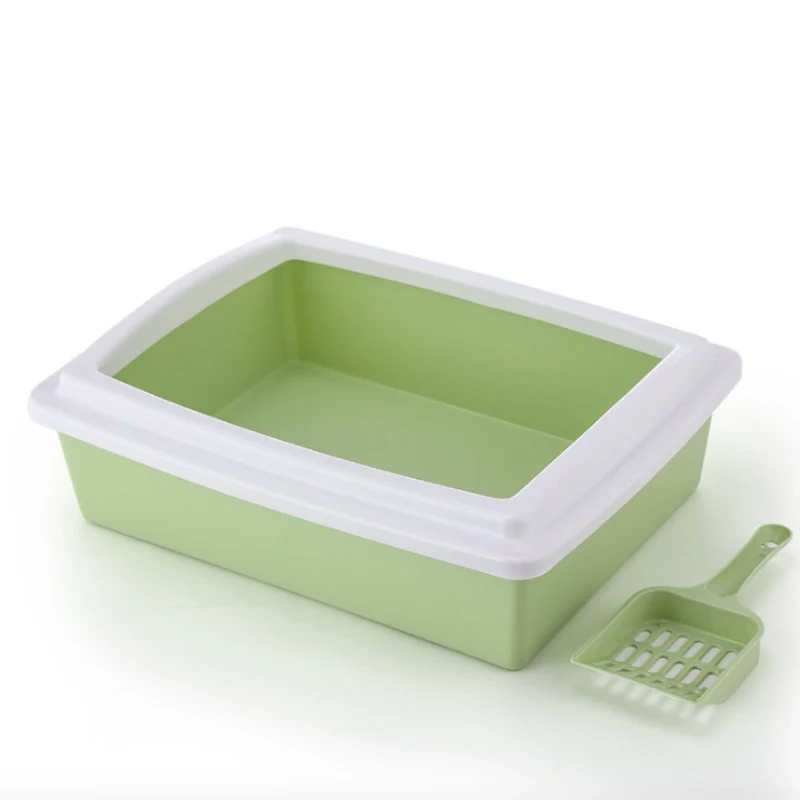 Ящик для кошачьего туалета с лопатой съемный ящик высоким забором поднос кошек