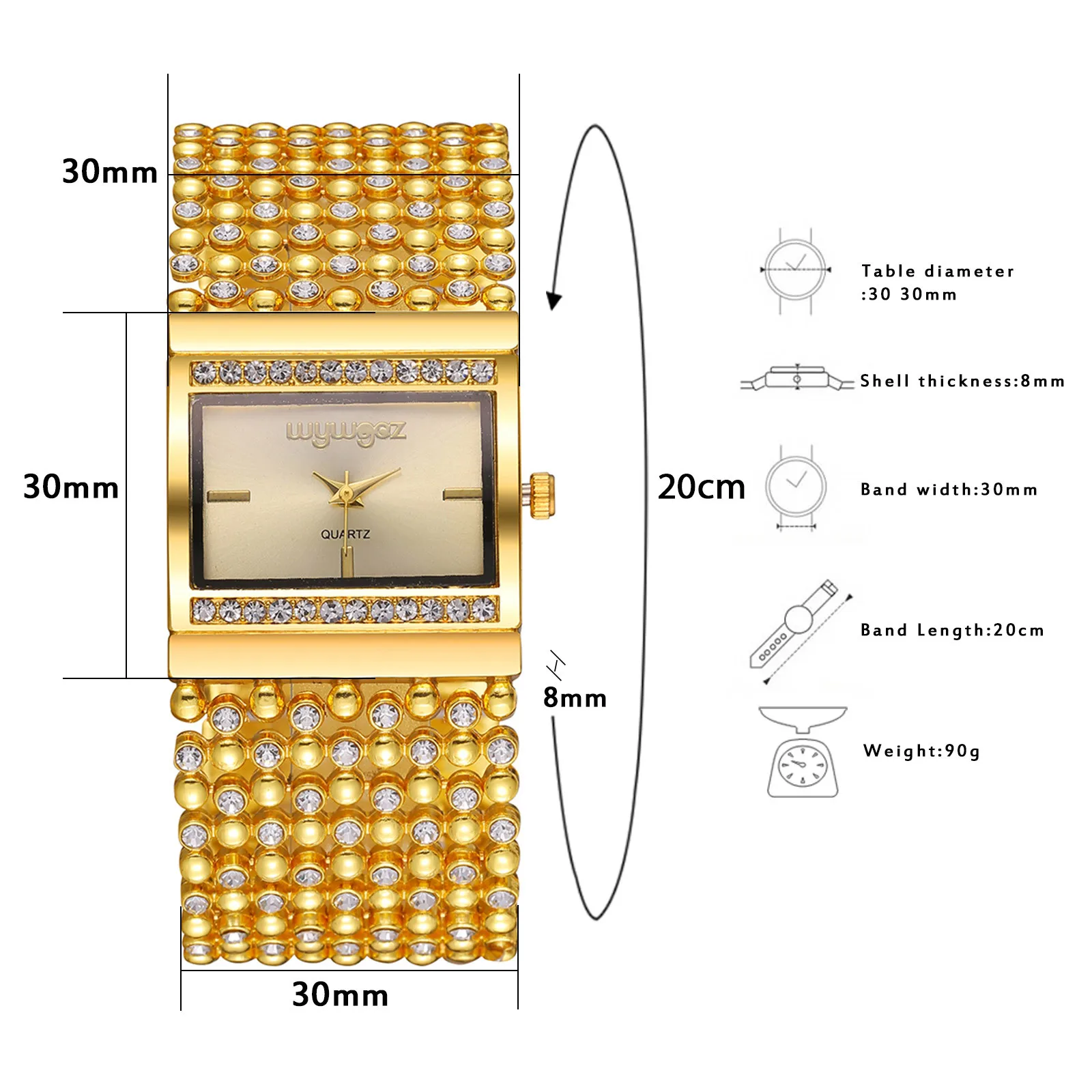 

Women Fashion Watch Clock Stainless Steel Casual Dress Bracelet Crystal Jewelry Diamond Ladies Wristwatches 2021 NEW Watch