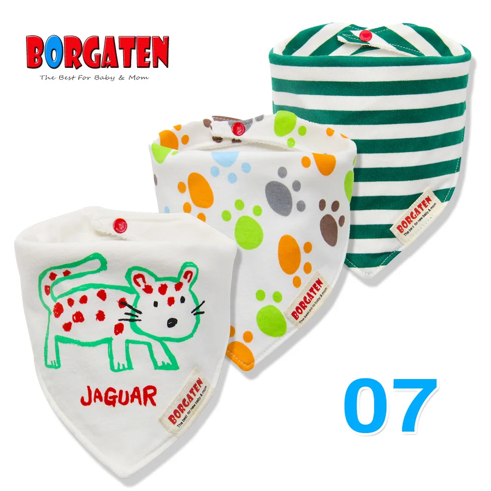 Нагрудник малыша из органического хлопка 3 шт. водонепроницаемый нагрудник для